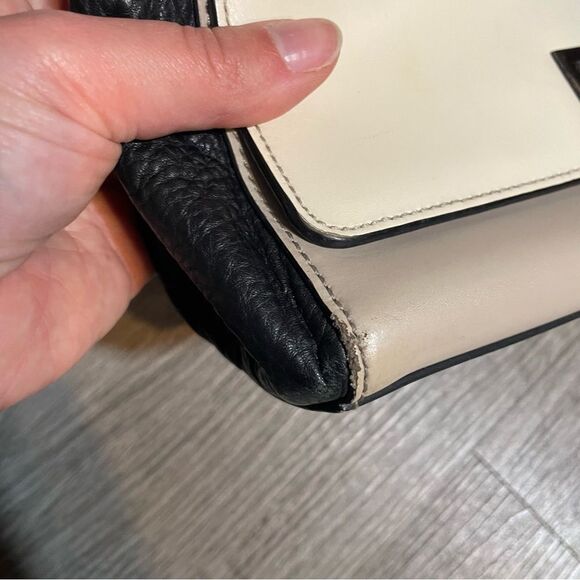 KATE SPADE Magnolia Park Large Laurel Satchel Black Tan Color Block Crossbody - Picture 12 of 15